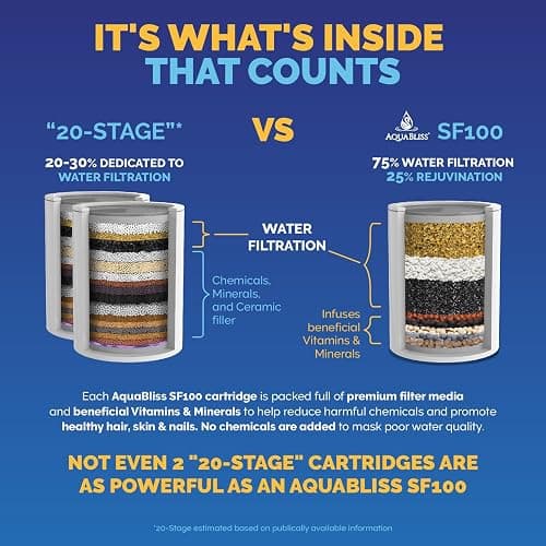 AquaBliss High Output Revitalizing Shower Filter - Reduces Dry Itchy Skin, Dandruff, Eczema, and Dramatically Improves The Condition of Your Skin, Hair and Nails - Chrome (SF100) thumbnail 2