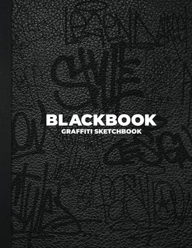 Blackbook Graffiti Sketchbook: Notebook for Drawing, Painting, Sketching or Doodling - 118 Pages - White Blank and Brick Textured - 8.5 x 11 inches - Image 1