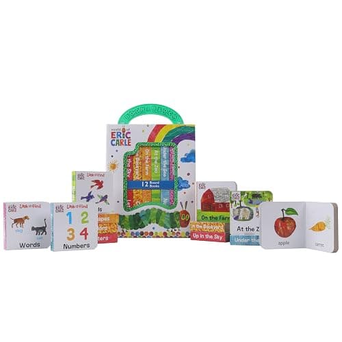 World of Eric Carle, My First Library 12 Board Book Set - First Words, Alphabet, Numbers, and More! Baby Books - PI Kids thumbnail 4