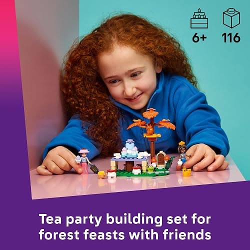 LEGO Friends Forest Tea Party 42690 | Building Toys for Girls & Boys, Ages 6+, Toy Playset W/ 2 Minidolls, 116 pieces, Gift for Birthdays thumbnail 2