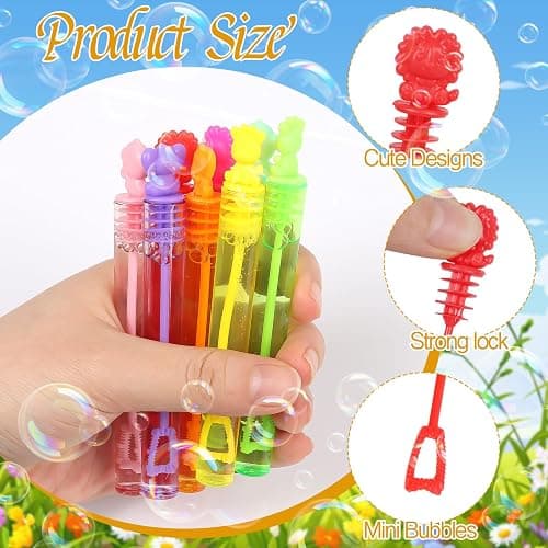 CCINEE 40pcs Mini Safari Aniaml Bubble Wands, Cute Zoo Bubbles Party Favors Bulk Jungle Bubble Sticks Toys for Birthday Safari Party Gifts School Rewards Candy Bag Stuff thumbnail 4