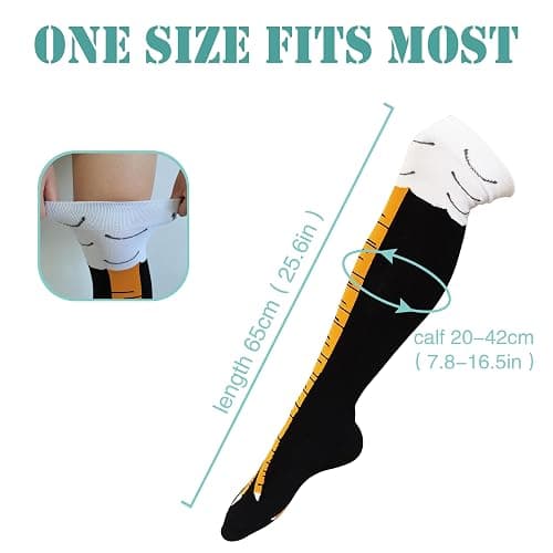 WHOTAY Crazy Funny Chicken Leg Socks for Women Men Novelty Chicken Feet Socks White Elephant Gifts for Adults Gag Gifts thumbnail 6