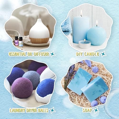 Clean Essential Oils Set, SoulOrigin Fragrance Oil Gift Set for Oil Diffusers, Scented Oils 6x10ml - Beach Sage Laundry Detergent, Citrus Burst, Lavender Fields, Fresh Linen, Warm Petals, Fresh Cotton thumbnail 8