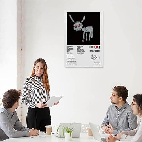 WATERA Drake Poster For All The Dogs Album Cover Posters for Room Aesthetic Canvas Wall Art Bedroom Decor 20x30inch(50x75cm) thumbnail 5