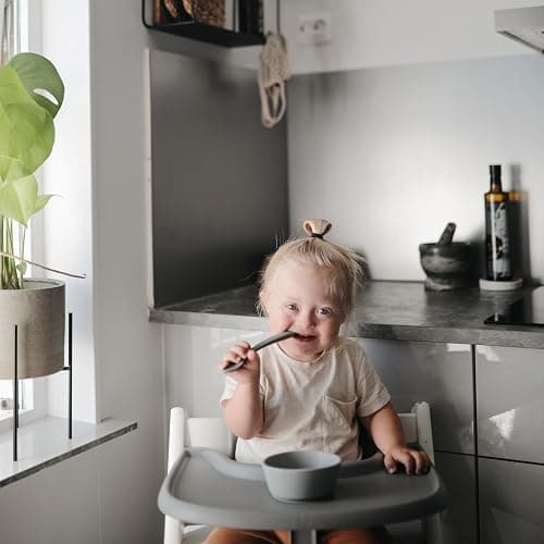 Mushie Silicone Suction Bowl, Non-Slip Suction Bowl for Babies & Toddlers, Material: Food Grade Silicone, Dishwasher & Microwave Safe (Powder Blue) thumbnail 5