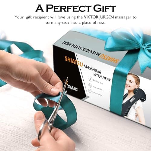 VIKTOR JURGEN Christmas Gifts for Women & Men, Shiatsu Neck and Shoulder Massager with Heat Deep Tissue Kneading Sports Recovery Massagers for Back, Foot, Relaxation Gifts for Wife, Husband, Him, Her thumbnail 9