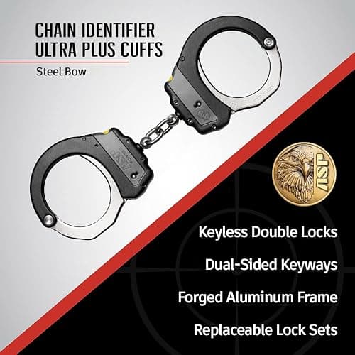 ASP Identifier Ultra Double-Locking Handcuffs, Colored Handcuffs, Forged Aluminum Cuffs, Professional Grade Equipment and Tactical Gear thumbnail 2