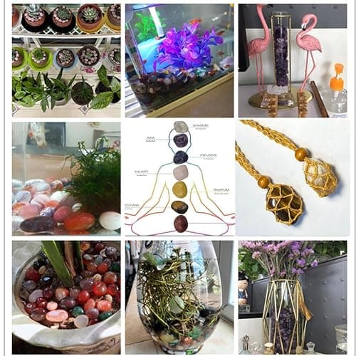 450 Pieces Rocks Collections for Kids, 40+ Kinds Gemstones and Crystals Set, Rocks and Minerals Science Kit Include 1.5lb Tumbled Chips Crystals and 1lb Tiny Rough Stones thumbnail 7