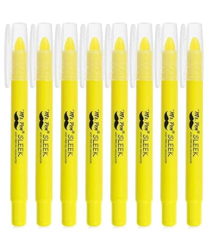 Mr. Pen- No Bleed Gel Bible Highlighters, Yellow, Pack of 8 - Image 1
