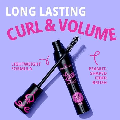essence Lash Princess Curl & Volume Mascara, Black (Pack of 1) | Lifting, Volumizing & Lengthening Fiber Brush, Long-Lasting Lightweight Formula, Vegan, Cruelty Free, Paraben Free thumbnail 10