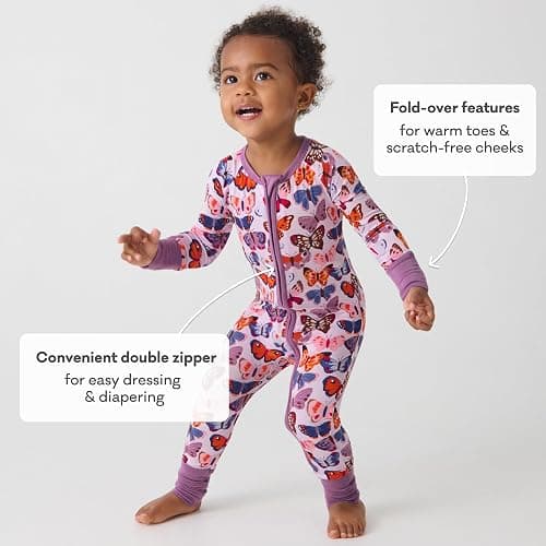 Little Sleepies Pajamas for Baby Boys & Girls, Viscose from Bamboo Baby Pajamas, Sleepers, 2-Way Zipper PJs thumbnail 5