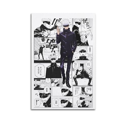 Anime Jjk Satoru Gojo Manga Poster Poster for Room Aesthetic Canvas Wall Art Bedroom Decor 08x12inch(20x30cm) - Image 1