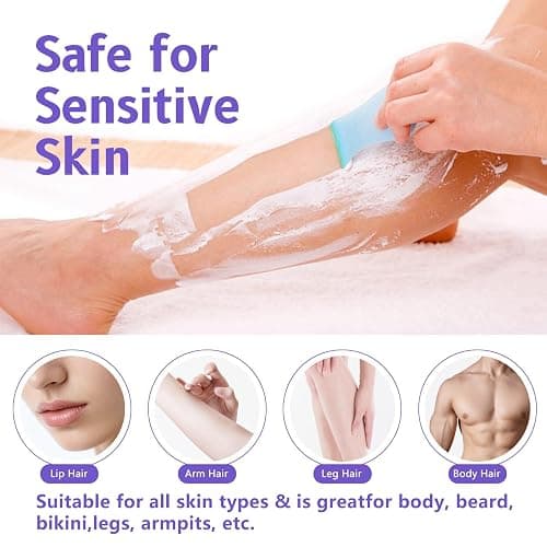 Facial Hair Removal Cream,Body Hair Removal Cream for Women with Spatula Applicator, Unisex Body & Skincare thumbnail 3