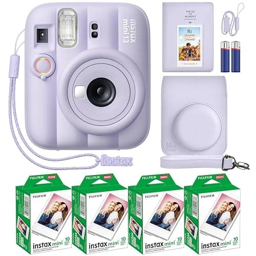 Fujifilm Instax Mini 13 Instant Camera Dreamy Purple + MiniMate Accessory Bundle with Custom Case + Fuji Instax Film Value Pack (40 Sheets) & Photo Album - Image 1