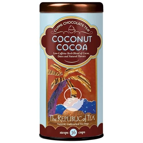 The Republic of Tea – Coconut Cocoa Cuppa Chocolate Tea Bags, Low-Caffeine, 36 Servings - Image 1