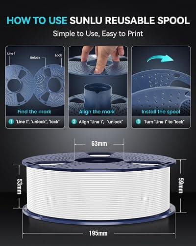 SUNLU High Speed PETG 3D Filament 1.75mm, 30mm/s - 600mm/s Print Range, High Flow Speedy 3D Printer Filament, Fit Most FDM Printers, Dimensional Accuracy +/- 0.02mm, 1kg Spool, (Pink) thumbnail 8
