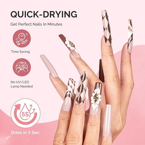 MelodySusie Nail Glue for Press on Nails Acrylic Nail Tips Quick-Drying Super Strong Long Lasting Adhesive for Fake Nails No UV Lamp Needed with Easy Application 10ml thumbnail 4