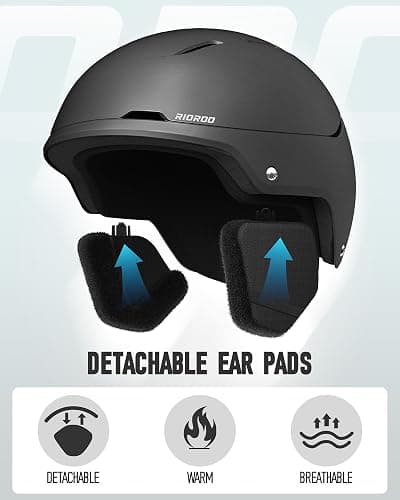 RIOROO Skihelm mit Schutzbrille Set, Einstellbarer Vent Sporthelm mit Schutzbrille, Geeignet für Schneesport, Snowboard Skifahren Winddicht, Geeignet für männliche und weibliche Teenager Skihelme thumbnail 5