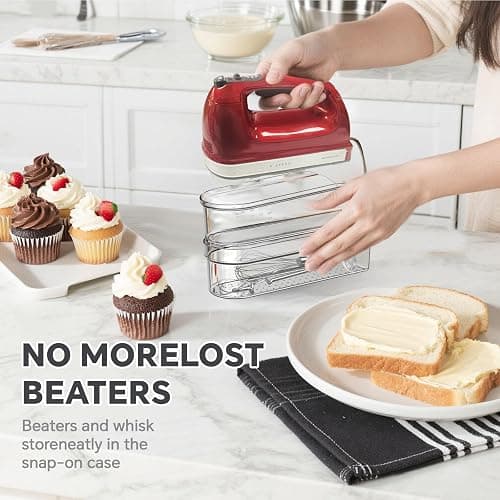 Hand Mixer Storage Case for KitchenAid KHM5/KHM6/KHM7/KHM9 Series Ultra Power Speed Hand Mixers, Double layer Crylic Transparent Storage Box (Hand Mixer Not Included) (Storage Case) thumbnail 7