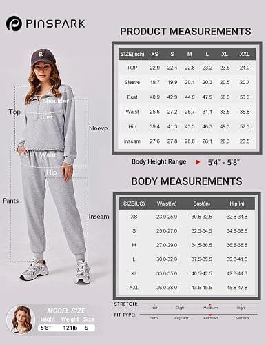 PINSPARK 2 Piece Sets for Women 2024 Fall Travel Outfits Long Sleeve Tracksuit Joggers Sets Half Zip Sweatsuit Matching Set thumbnail 6