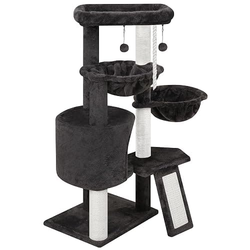 Xin Three Layer Cat Tree with Cat Condo and Two Hammocks,Darkgray … thumbnail 6