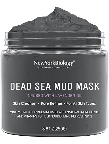 New York Biology Dead Sea Mud Mask for Face and Body | with Lavender | Spa Quality Pore Refiner for Oily Skin | Natural Skincare for Women & Men | Tighten Skin for A Healthier Complexion | 8.8 oz - Image 1