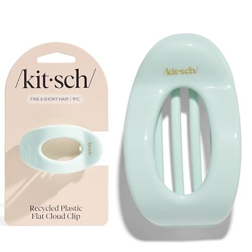 Kitsch Small Flat Claw Clip for Women - Sage Leaf, 1pc | Durable & Strong Hold Flat Hair Clips For Styling, Half Updo | Non-Slip for Secure, Comfortable Wear, For All Hair Types thumbnail 8