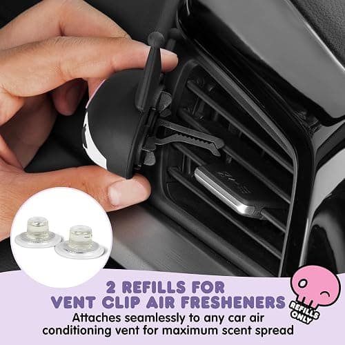 Sanrio Kuromi Car Air Freshener Scented Oil Pod Refills, Hello Kitty and Friends Cute Car Accessories - Midnight Lavender, 2ct thumbnail 6