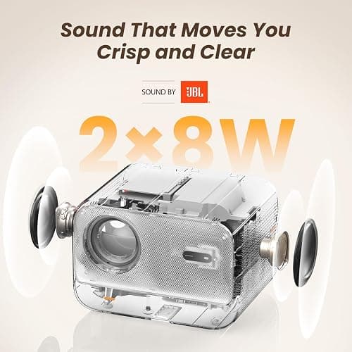 [Built in Netflix App/Sound by JBL] Yaber L2 Plus3 Projector with WiFi and Bluetooth, Native 1080P Projector 4K Support, Auto Focus/Keystone Correction, Portable Proyector for Home&Outdoor thumbnail 3