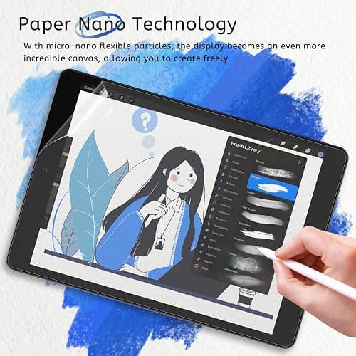 MOBDIK 2 Pack Paperfeel Screen Protector Compatible with iPad 9/8/7 (10.2 Inch, 2021/2020/2019, 9th/8th/7th Generation), Crafted for Natural Writing, Anti Glare with Easy Installation Kit thumbnail 4