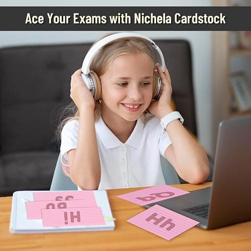 300 Count Index Cards 3 x 5 Inch Ruled Pink Index Cards, Flash Cards College Ruled for Office School Supplies and Home Organization, Durable Study To Do List Note Cards with Ruled Lines thumbnail 6
