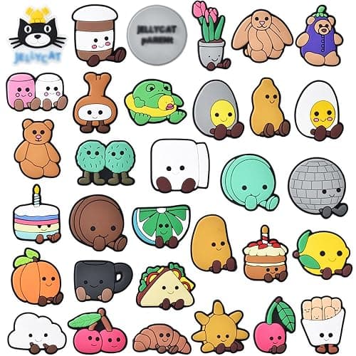 BFSYRR Croc Charms,Shoe Charms,32 Pcs Cute Animal Charms,Lightweight Shoe Accessories for Kids Adults Teens,Clogs Decorations for Parties Holidays Daily - Image 1