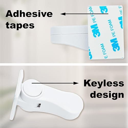 Child Proof Door Lever Lock(6 Pack) - Baby Proofing Door Handle Lock, 3M Adhesive & No DrillingNeed, Minimalist Design, Child Safety Door Handle Locks thumbnail 6