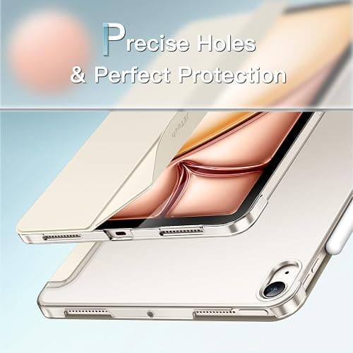 JETech Case for iPad Air 11-Inch M3/M2 (2025/2024), iPad Air 5/4 (2022/2020 5th/4th Generation 10.9-Inch), Slim Stand Hard Back Shell Cover with Auto Wake/Sleep (Starlight) thumbnail 3