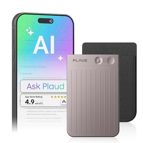 Plaud Note AI Voice Recorder Transcribe & Summarize, Non-Pro Version | AI Note Taker for Meetings, Calls, Lectures, Professionals & Teams, 112 Languages, App Control, Case Included, Starlight - Image 1