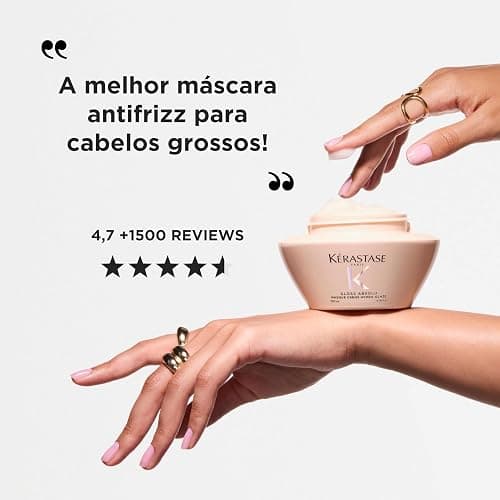 Kérastase Gloss Absolu Masque Crème Hydra-Glaze, Haarmaske für Glanz & Geschmeidigkeit, Anti-Frizz Haarkur für dickes, trockenes & geschädigtes Haar, Vegane Haarpflege mit Hyaluron, 200 ml thumbnail 7