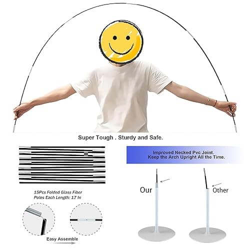 KAIYUN Balloon Arch, Innovation Large Sturdy Balloon Arch Kit,10Ft Wide & 9FT Tall Adjustable Balloon Arch Stand with Water Fillable Bases, Manual Pump - for Wedding, Birthday, Baby Shower, Graduation thumbnail 2