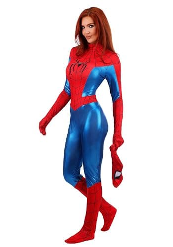 Marvel Spider-Man Zentai Suit Women's Costume, Superhero Full Body Jumpsuit with Mask - Image 1