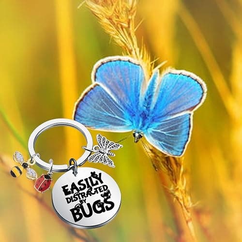 KUIYAI Entomology Gift Future Entomologist Gift Insect Collector Gift Easily Distracted By Bugs Keychain For Nature Lovers thumbnail 7