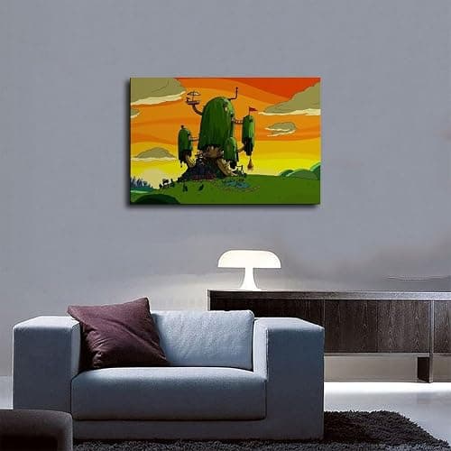 Adventure Time Art Poster 8 Canvas Poster Bedroom Decor Landscape Office Room Decor Gift 12x18inch(30x45cm) thumbnail 5