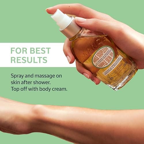 L'OCCITANE Almond Body Oil, Moisturizes, Nourishes, Hydrates, Softens Dry Skin, Absorbs Fast, Lightweight, Non-Greasy, Luxurious Post-Shower Skincare thumbnail 4