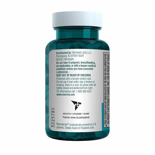 NEURIVA Plus Brain Supplements for Memory and Focus, Clinically Tested Nootropics Neurofactor and Phosphatidylserine, with Vitamin B12, Vitamin B6 and Folic Acid, 30 Count Capsules | Brian Supplements for Memory and Focus, Phosphatidylserine, Vitamin B12, Vitamin B6, Neurofactor, Decaffeinated Nootropic thumbnail 22