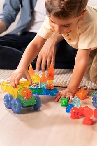Jelly Blox Construction Dump Truck Set | 30 Pieces | Toddler & Preschool Building Blocks Kids Can Squeeze, Stretch, Squish | MESH ACCREDITED | Safety Tested & Ouch-Free | Sensory Play Toy Ages 2+ thumbnail 10
