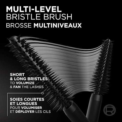 L’Oréal Paris Voluminous Panorama Mascara, Volumizing and Lengthening Mascara, Washable Longwear and Smudge Resistant Make Up, Blackest Black, 0.33 Fl Oz thumbnail 6