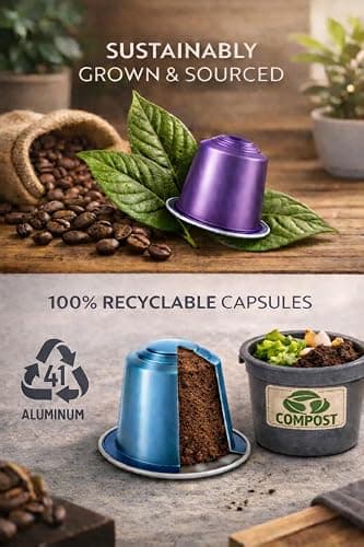 ROSSO CAFFÈ 60 Espresso Coffee Pods for Nespresso Original Machines, Premium Capsules, Variety Pack 6 Flavors, Rich Breakfast to Intense Roasts thumbnail 7