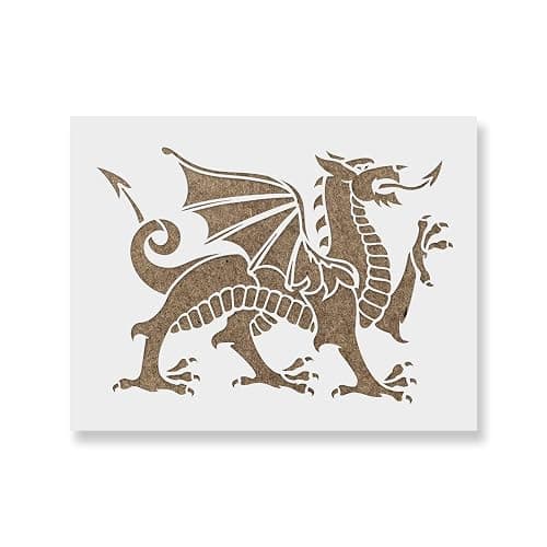 Medieval Dragon Stencil - Medieval, Stencils, Stencil, Dragon, Craft - Image 1