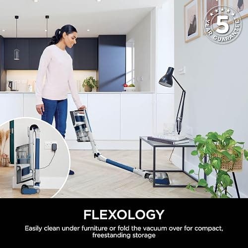 Shark PowerPro Cordless Stick Vacuum Cleaner, Lightweight, Floor Detect Technology, Anti-Hair Wrap Technology, Anti-Allergen Complete Seal, Flexible, Handheld mode, Navy Metallic, IZ380UK thumbnail 9