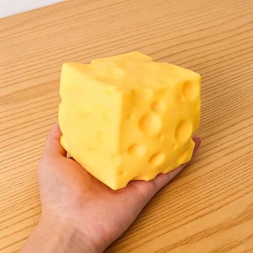 Butter Squishy, Cheese Squishy, Big Cheese Squishy Stress Ball Realistic Design, Slow-Rebound Shapeable Squeeze Ball Sensory Fidget Toy Relieves Stress for Kids and Adults (2pcs-B) thumbnail 8