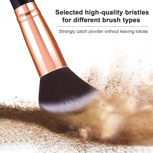 Makeup Brushes 10Pcs Marble Makeup Brush Set Foundation Powder Blush Blending Eyeshadow Brushes Sets thumbnail 3