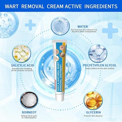 HEALMUSZ Wart Remover Contains 17% Salicylic Acid Skin Tag Remove Fast-Acting Natural Wart Removal Cream for Common Warts Plantar Warts Hand and Other Body Warts thumbnail 3